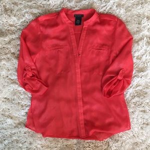 Red Shirt with Gold Detail